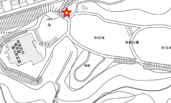 御衣黄地図 中部側美術館入口