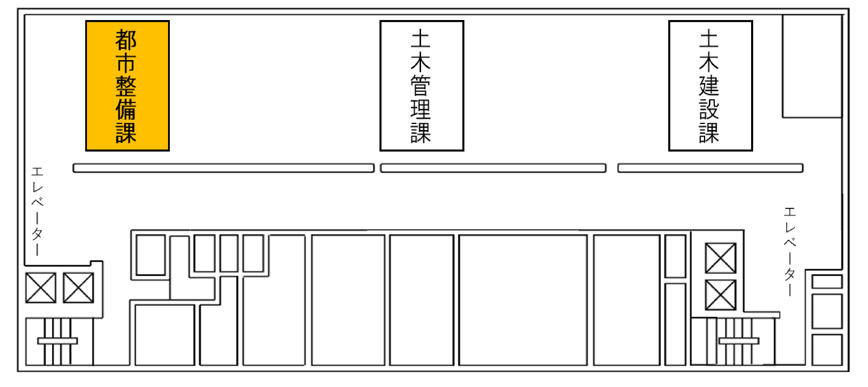 庁舎東側エレベーター正面