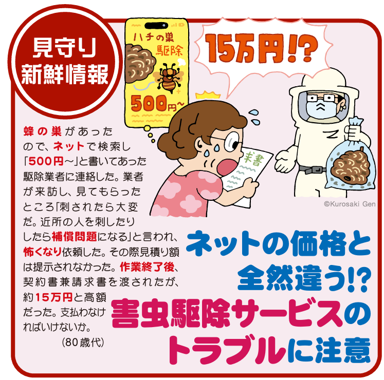 ネットの価格と異なる請求額のトラブル