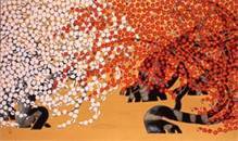 真作】 桝田隆一 紅富士 べにふじ 昭和61年 日本画 絵画 現状品