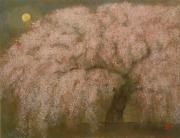真作】 桝田隆一 紅富士 べにふじ 昭和61年 日本画 絵画 現状品